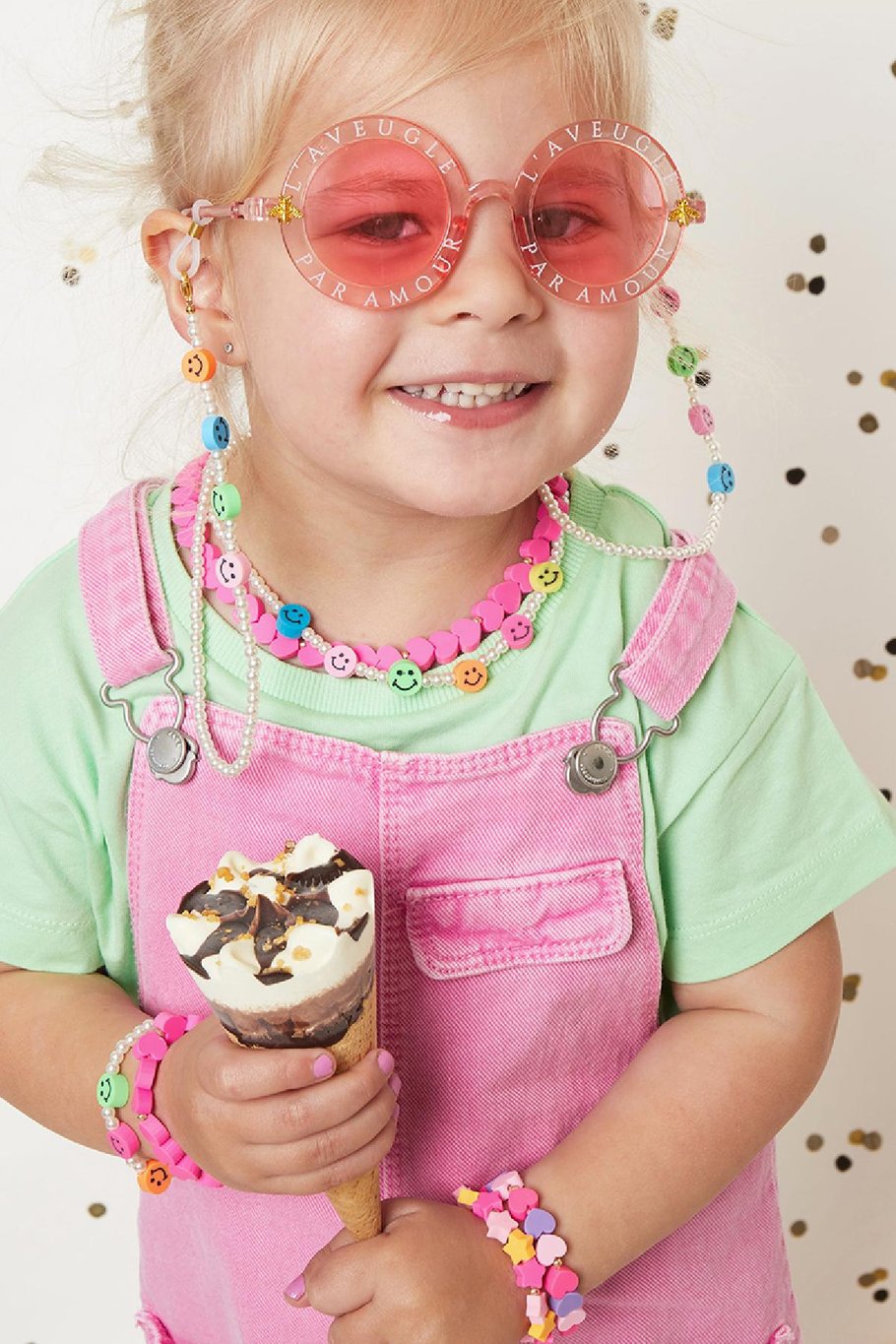 Collier Smiley Perle Collection Mère-Fille - Enfant Multicouleur Image2